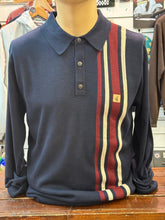 Load image into Gallery viewer, Gabicci Striped Long Sleeve Soda Polo
