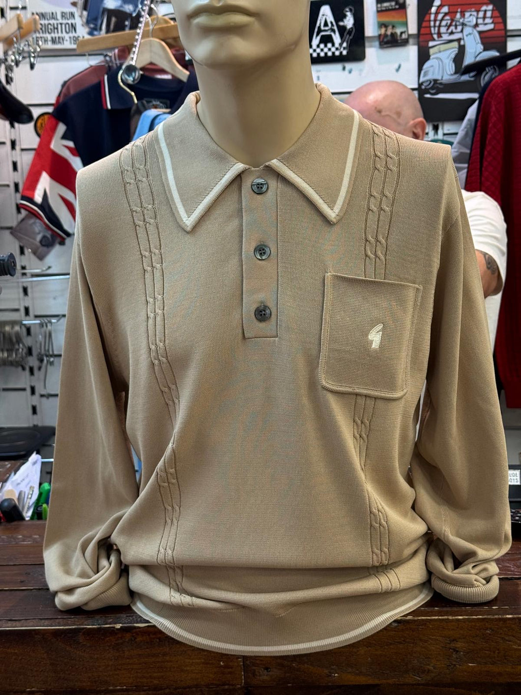 Gabicci Ned Archive Knitted Polo Shirt