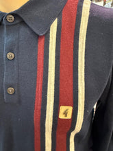 Load image into Gallery viewer, Gabicci Striped Long Sleeve Soda Polo
