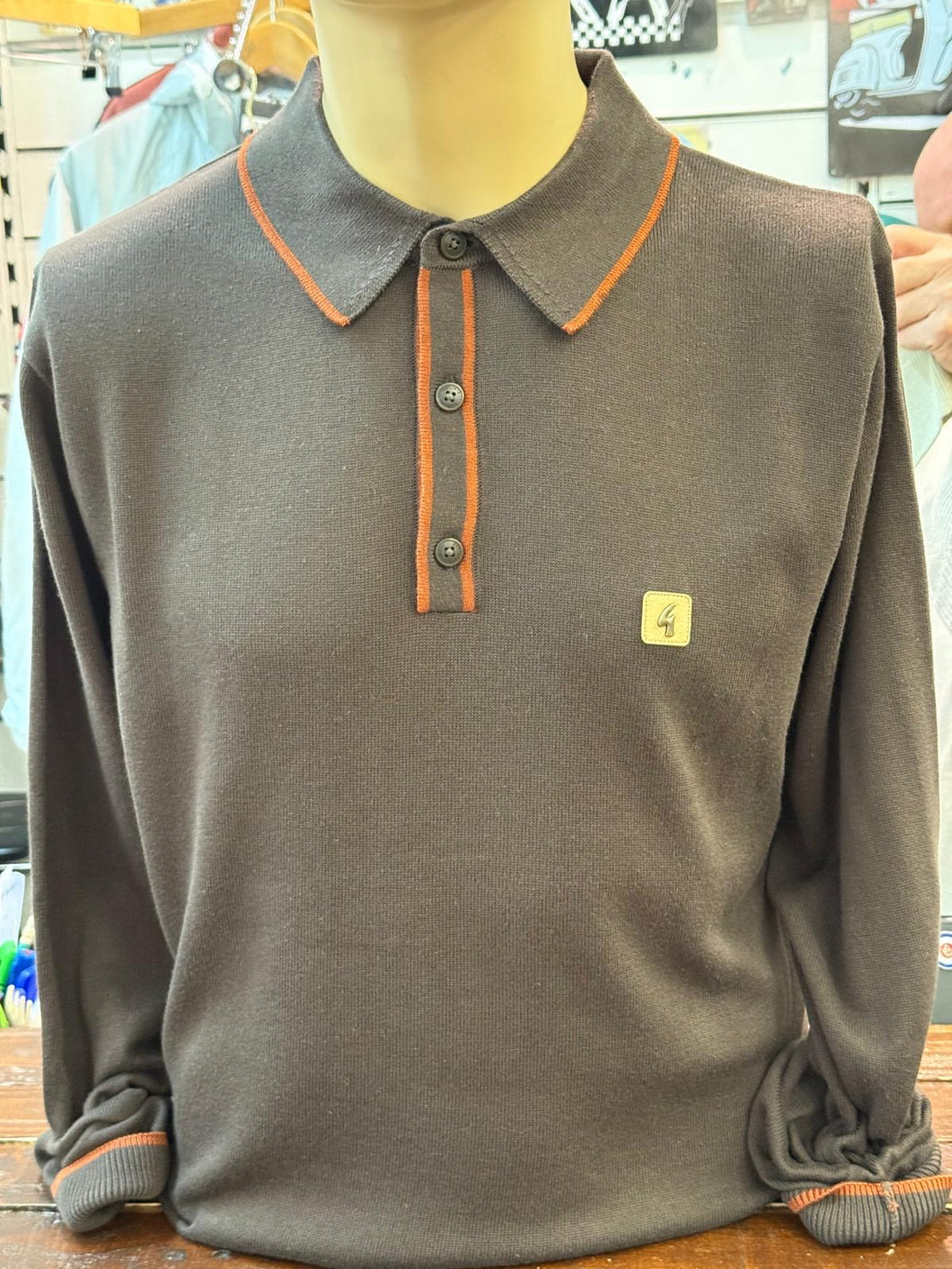 Gabicci Long Sleeve Lineker Polo