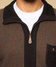 Load image into Gallery viewer, Gabicci Pattern Front Knit Zip Thru Cardigan Heritage
