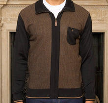 Load image into Gallery viewer, Gabicci Pattern Front Knit Zip Thru Cardigan Heritage
