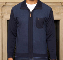 Load image into Gallery viewer, Gabicci Pattern Front Knit Zip Thru Cardigan Heritage
