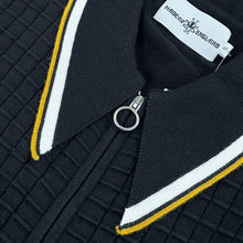 Load image into Gallery viewer, Madcap Apollo Textured Grid Check Big Collar Zip Polo
