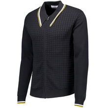 Load image into Gallery viewer, Madcap Apollo Textured Grid Check Big Collar Zip Polo
