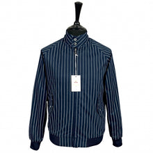 Load image into Gallery viewer, Real Hoxton Navy Stripe Harrington

